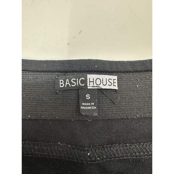 Basic House Womens Skirt Size Small Black Elastic Waist Pull On - Picture 2 of 8